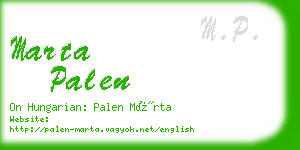 marta palen business card